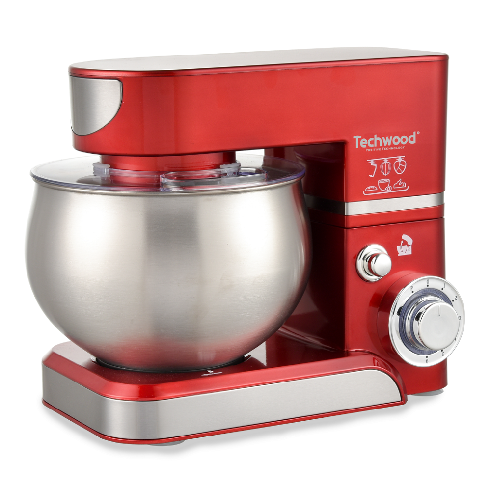 Robot Pétrin TECHWOOD TRO-1065 / 1000W / 5L / Rouge