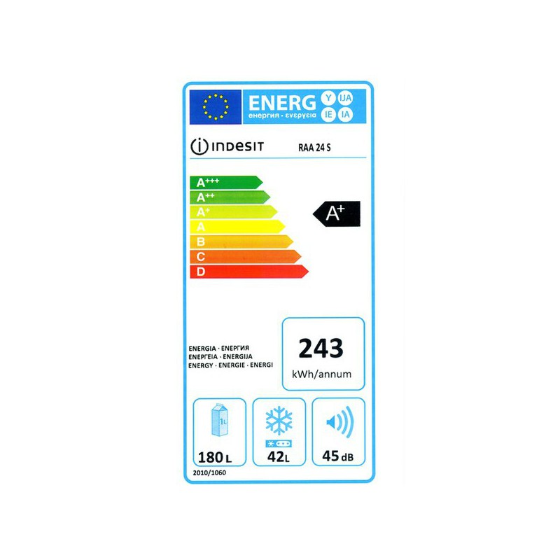 Réfrigérateur INDESIT 2 portes defrost 300 L Silver