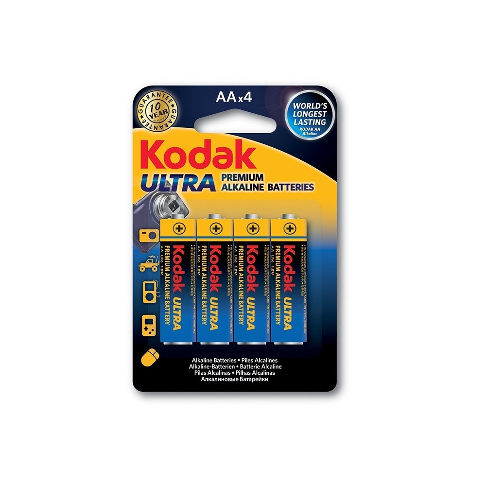 4x Pile Kodak Ultra Alkaline AA