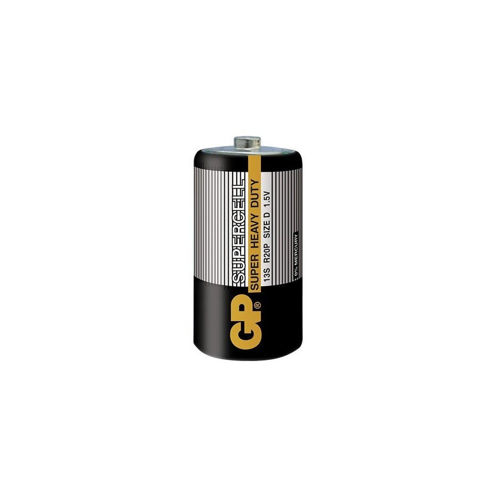 2x Piles GP Supercell D Super Heavy Duty / R20 / 1.5V
