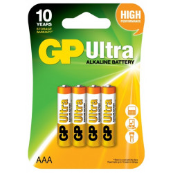4x Piles GP Ultra Alkaline AA