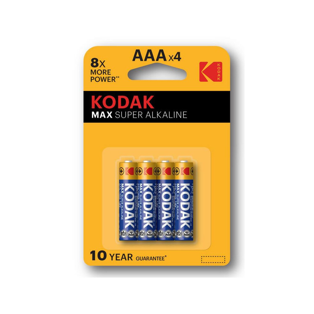 4x Piles Kodak Max Super Alkaline AAA