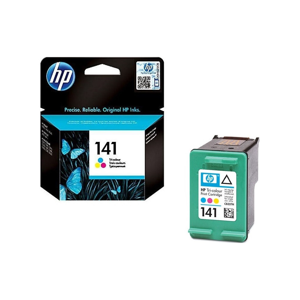 Cartouche d'encre authentique trois couleurs HP 141