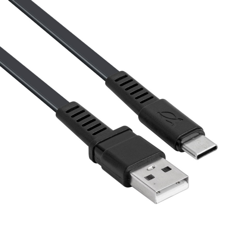 Câble USB-A vers USB-C - Noir - Cultura -2 m - Chargeurs USB