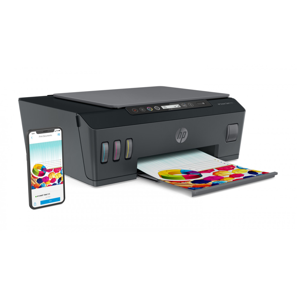 Imprimante Multifonction Jet d'encre Tout-en-un HP Smart Tank 515 / Wifi + 6 Bouteilles d'encres