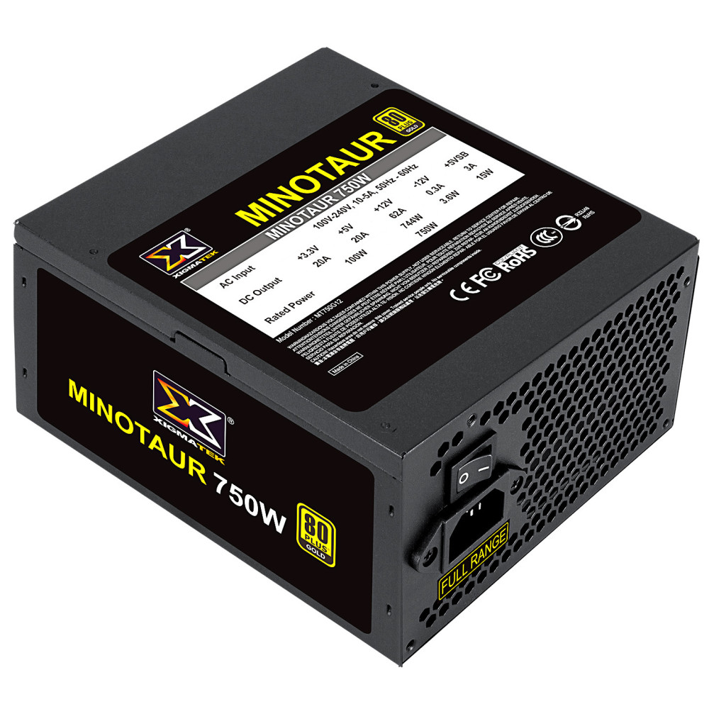 Boite d'alimentation Modulaire Gamer Xigmatek Minotaur 750W / Certification 80PLUS Gold