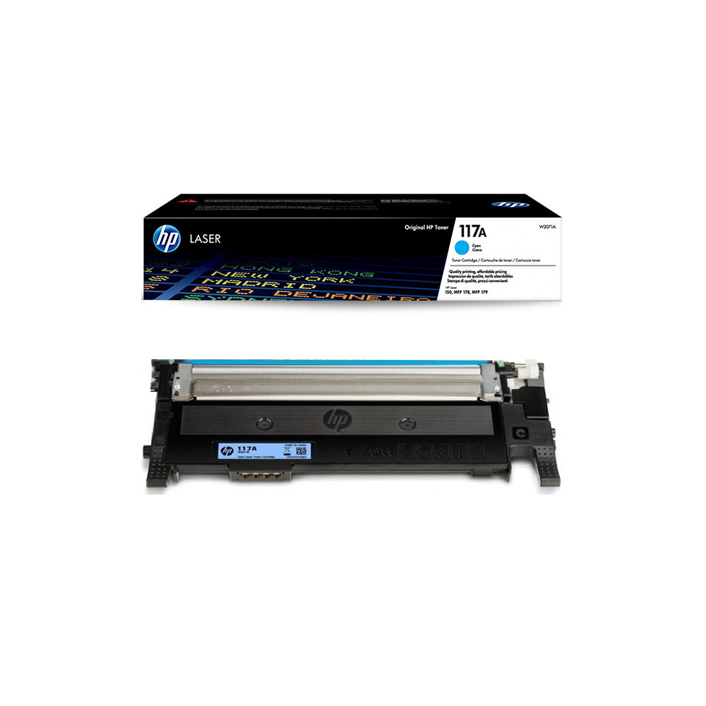 Cartouche de toner laser authentique HP 117A Cyan / W2071A