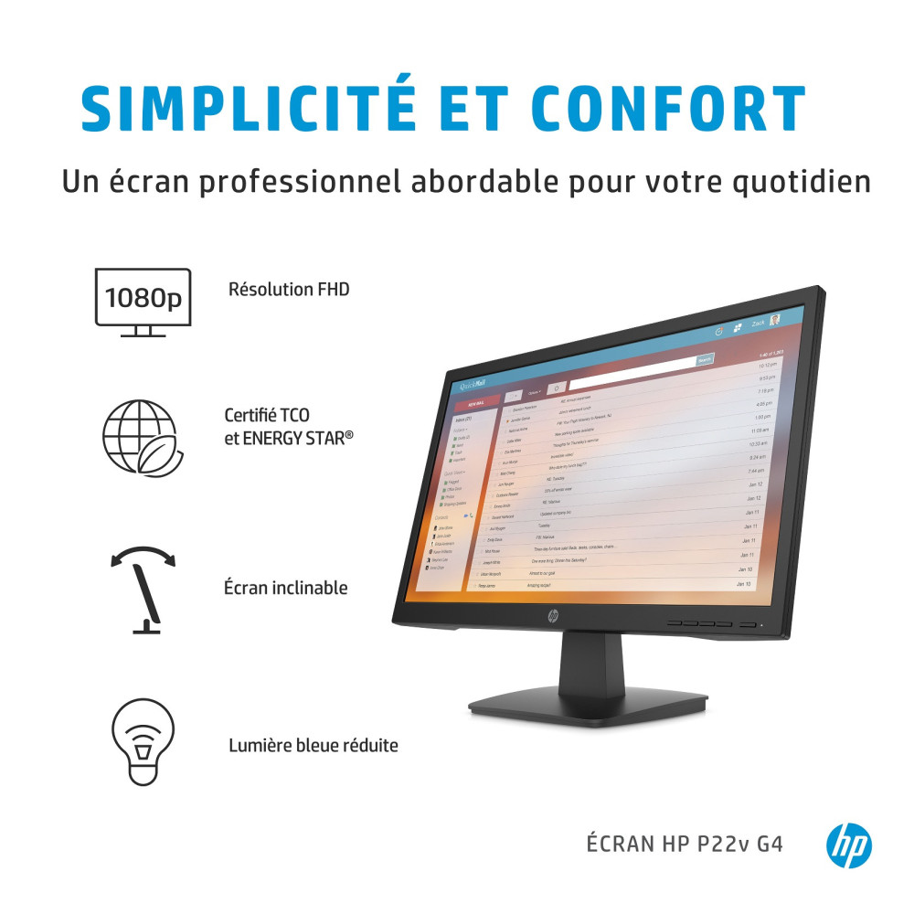 Ecran HP P22v G4 21.5" Full HD IPS