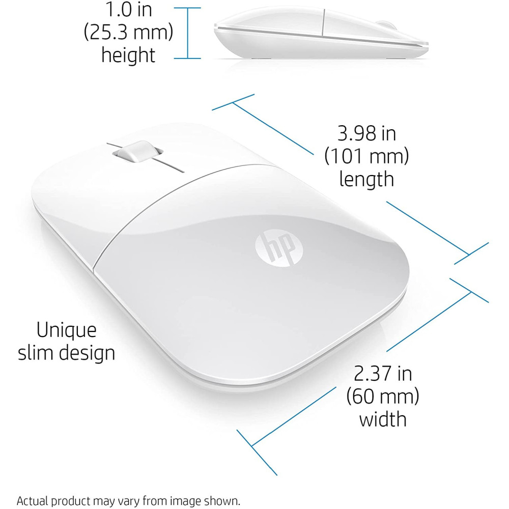 Souris sans fil HP Z3700 Blanc