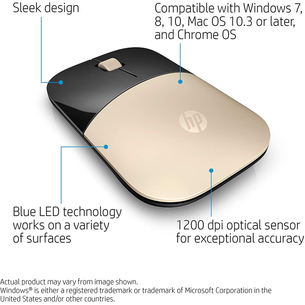 Souris sans fil HP Z3700 Rouge