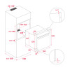 Four multifonction Teka inox / 70L - Dimensions 595 x 595 mm