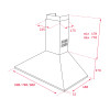 Hotte décorative pyramidale Teka DBB 90 / 90 cm / Inox