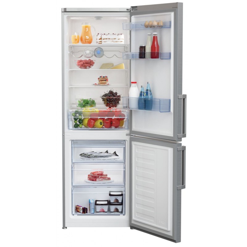 Réfrigérateur-congélateur Combiné BEKO B3RCNE364HXB - 316 Litres - 66 Cm De Large - Métal Brossé - 37 DB