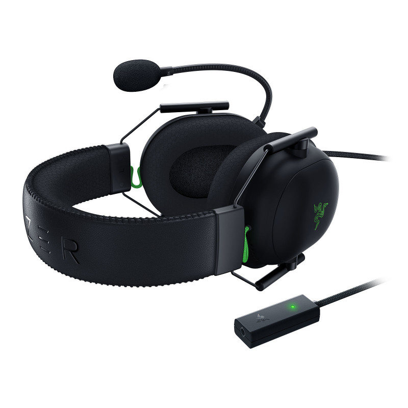 Casque Micro Gaming Razer Blackshark V2 + USB Mic Enhancer / Noir