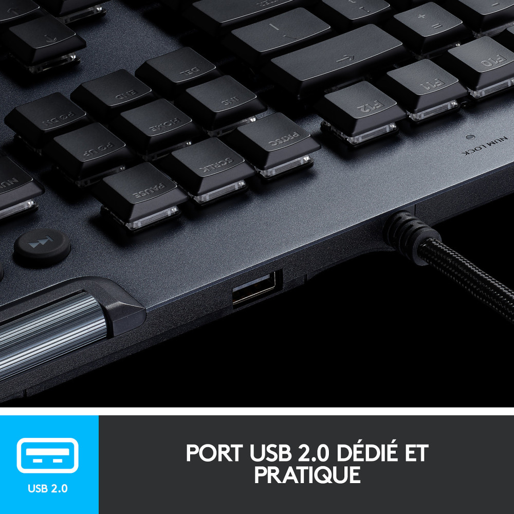 Clavier Gaming Mécanique Logitech G G815 Carbone Tactile Version