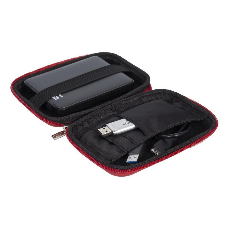 Etui Rivacase pour disque dur 2,5" externe portable / Rouge