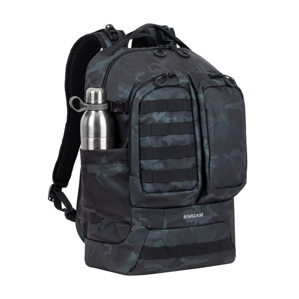 Sac à dos RivaCase navy camo / 17.3" / 32L