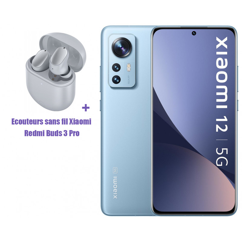 XIAOMI 12 / 12 GO / 256 GO / BLEU + ECOUTEURS SANS FIL