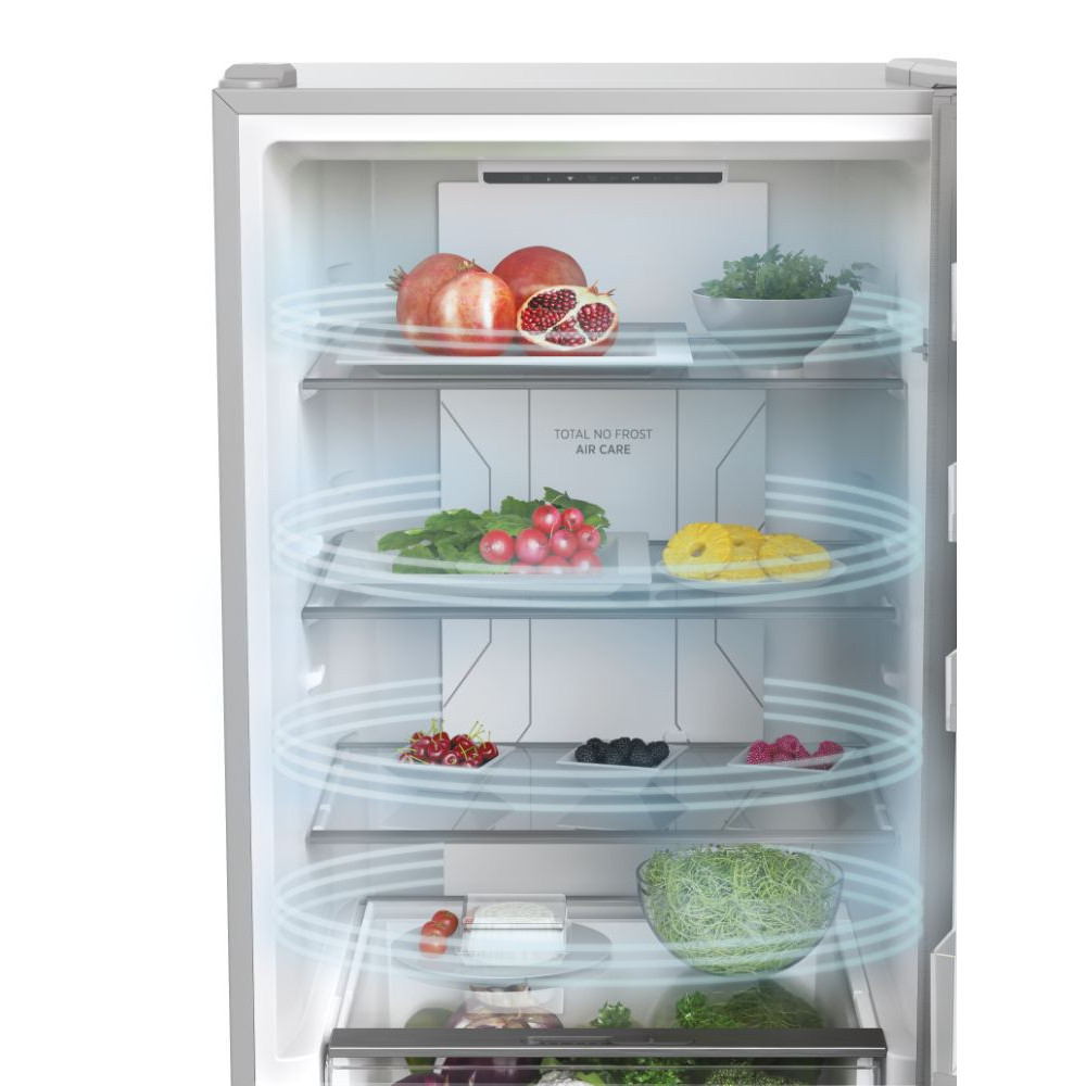 Réfrigérateur Combiné Nofrost Hoover / 341 L / Inox + Livraison + Installation et Mise en Place Gratuites