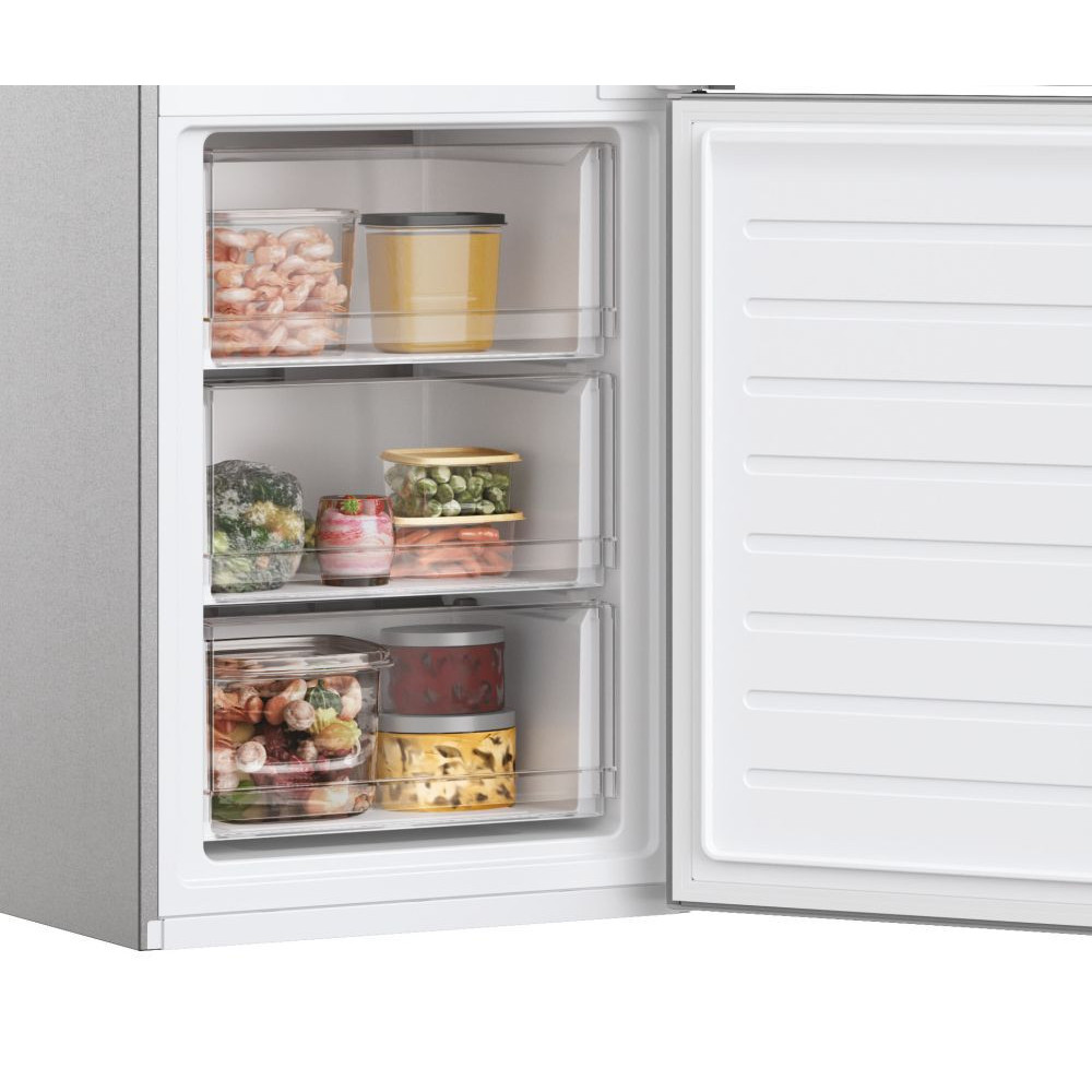 Réfrigérateur Combiné Nofrost Hoover / 341 L / Inox + Livraison + Installation et Mise en Place Gratuites