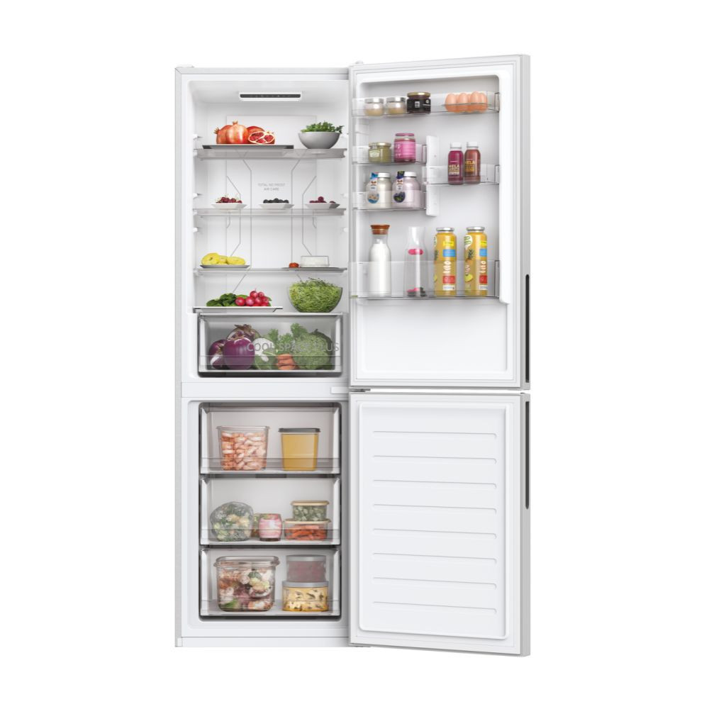Réfrigérateur Combiné Nofrost Hoover / 341 L / Inox + Livraison + Installation et Mise en Place Gratuites