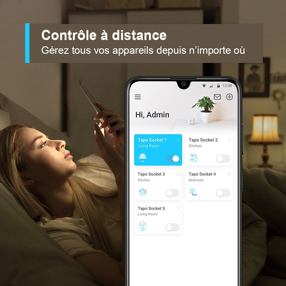 Mini Prise Connectée WiFi TP-Link Taop P100 / Blanc