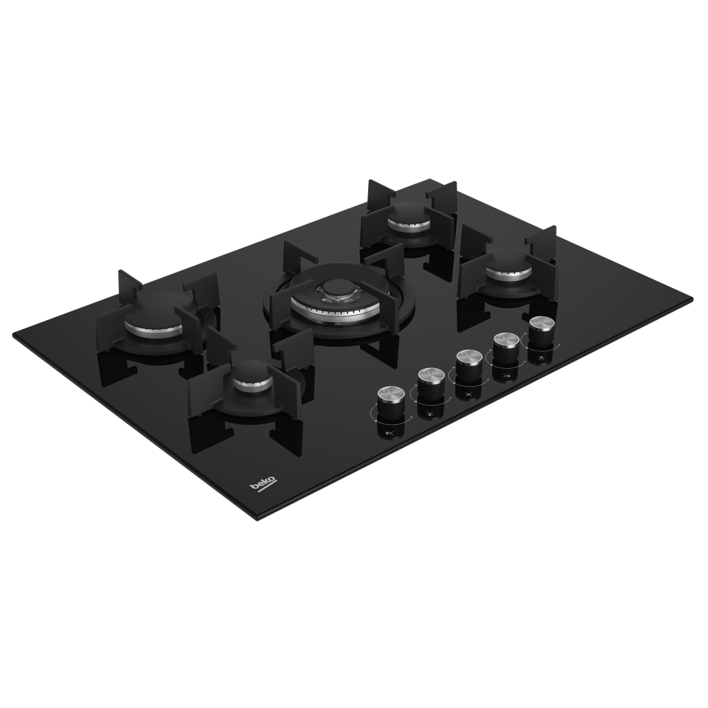 Plaque de cuisson encastrable Beko HILW 75222 S / 5 Feux / 75  cm / Noir