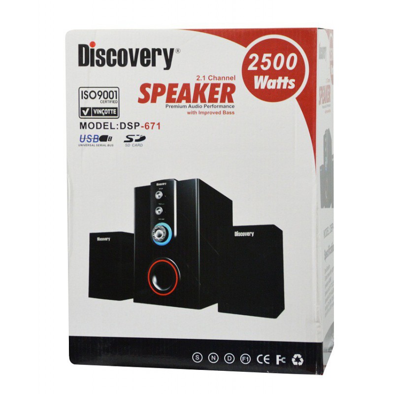 Haut Parleur Discovery 2.1 2500W