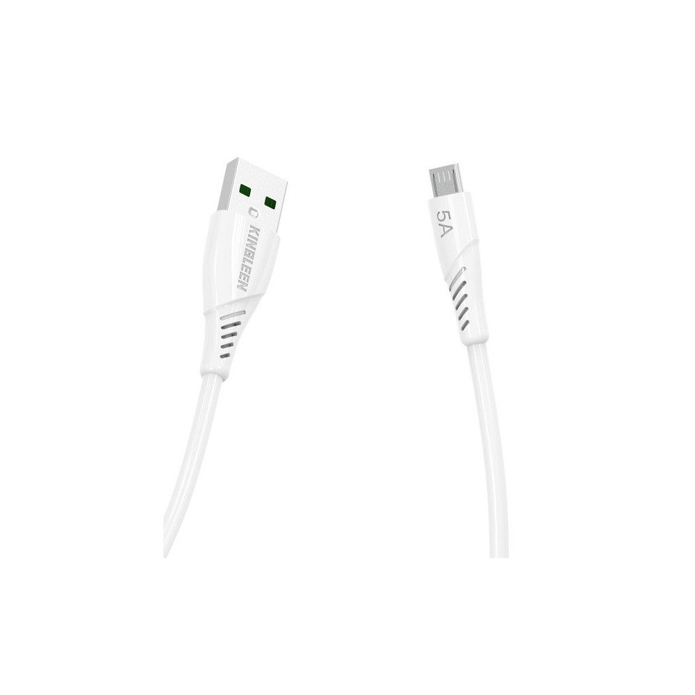 Câble USB Kingleen K47 Pour Micro USB / 5A / Blanc