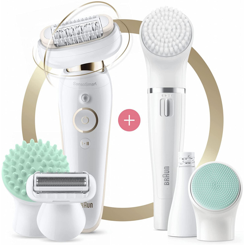 Epilateur électrique Braun Silk-épil 9 Flex 9300 Beauty Set avec