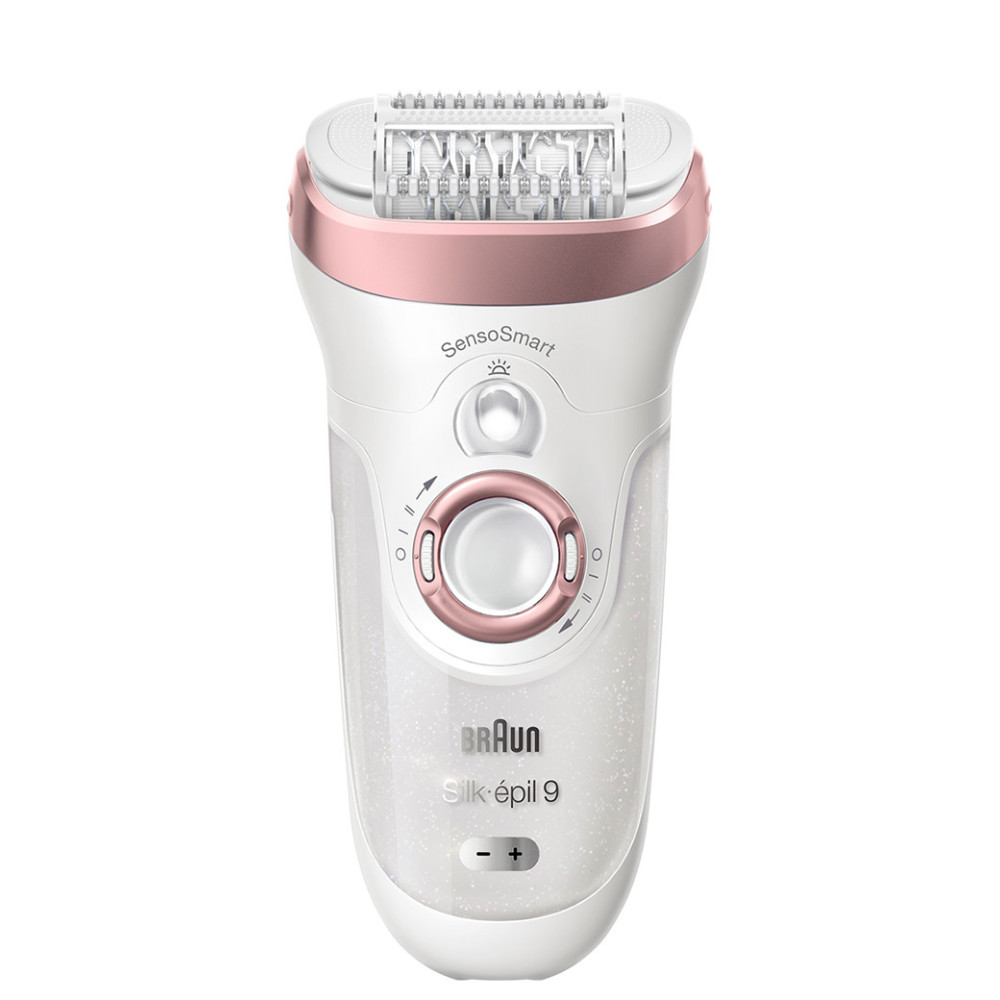 Epilateur électrique Braun Silk-épil 9 9/980 SkinSpa SensoSmart avec 13 Accessoires et tondeuses 3-en-1