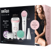Epilateur électrique Braun Silk-épil 9 9/985 SkinSpa / Braun FaceSpa avec 8 Accessoires