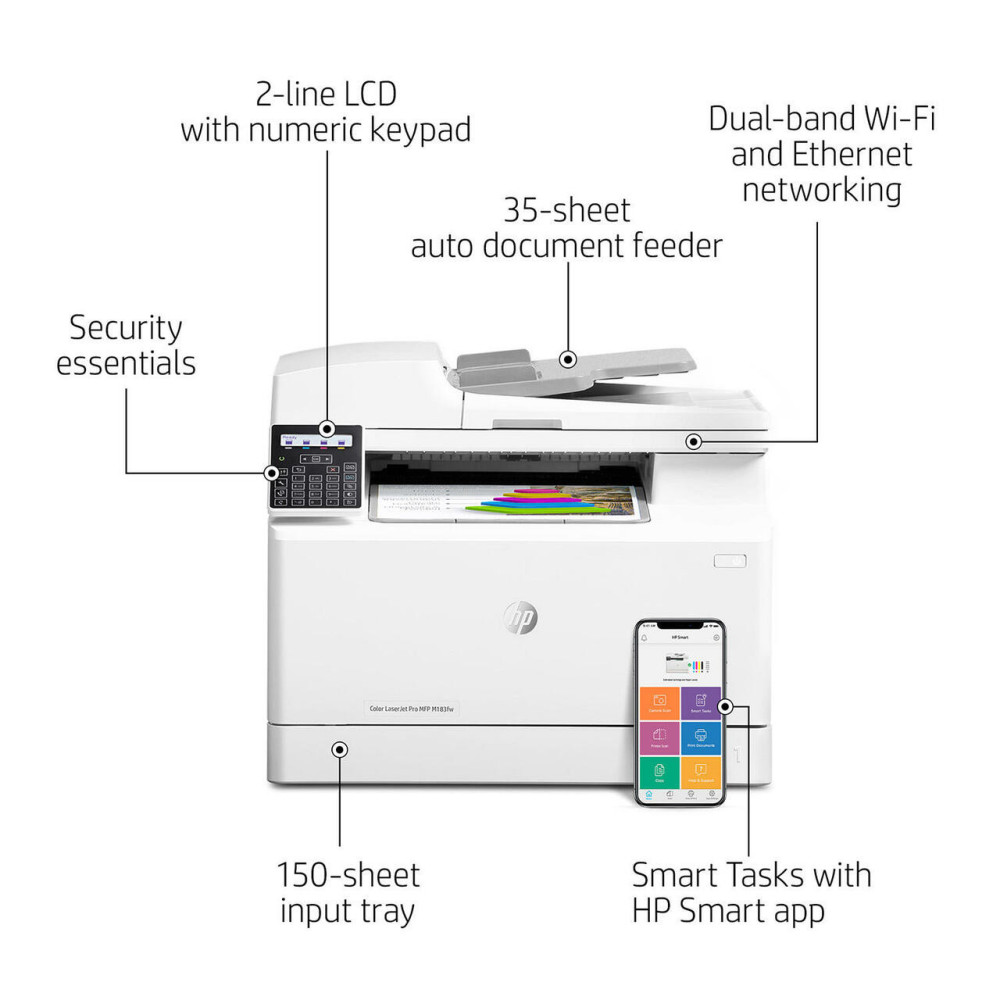 Imprimante multifonctions HP LaserJet Pro MFP M183fw / Couleur