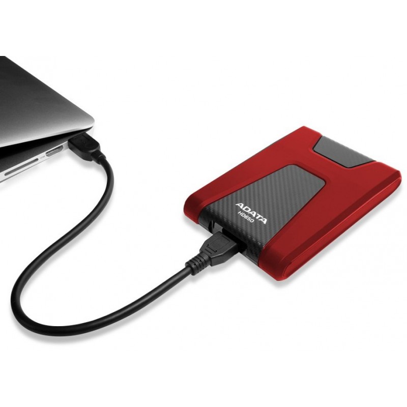 DISQUE DUR EXTERNE ANTICHOCS HD650 USB 3.1 / 2 TO / ROUGE