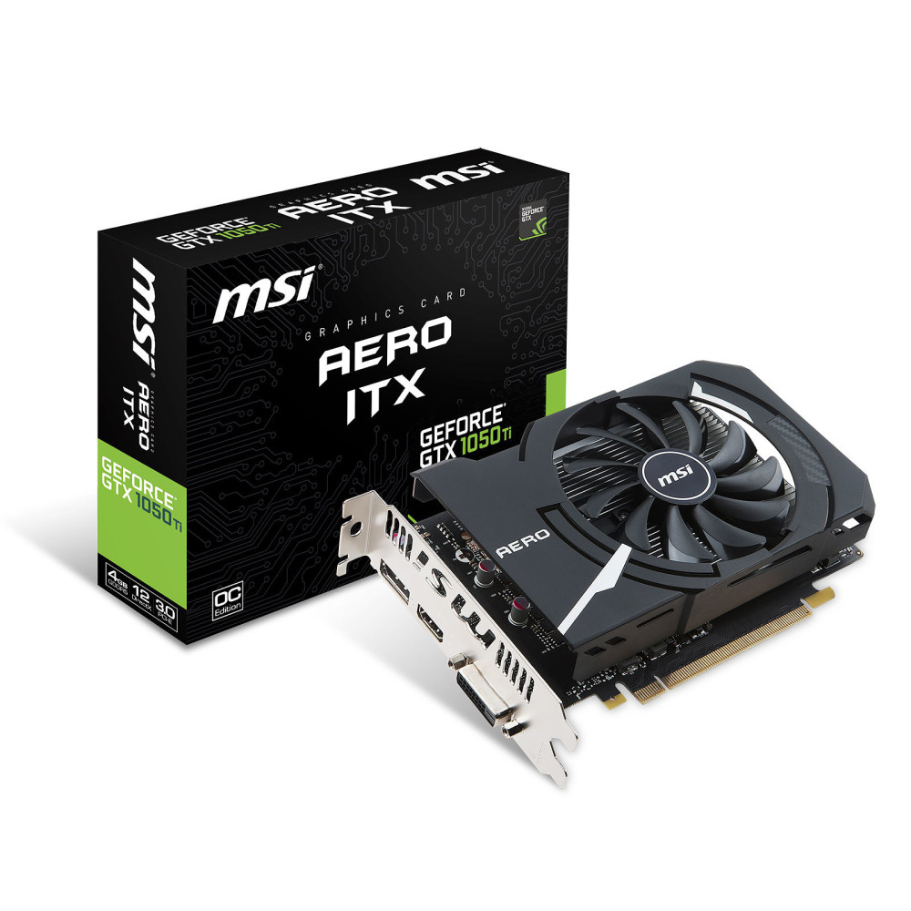 Carte graphique MSI GeForce GTX 1050 Ti AERO ITX 4G OCV1