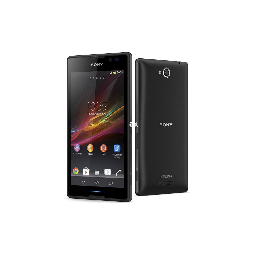 Téléphone Portable Sony Xperia C2305 / Double SIM / Noir