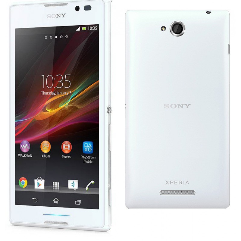Téléphone Portable Sony Xperia C2305 / Double SIM / Blanc