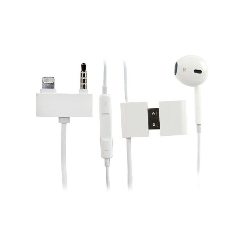 Câble Chargeur 3en1 pour iPhone 5/5c/5s + Ecouteur