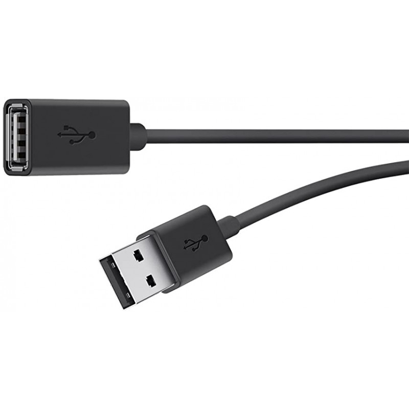 Cable USB Mâle/Femelle Belkin F3U153bt3M Blindé 3M / Noir