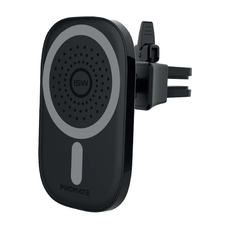 Support voiture et Chargeur Sans Fil Promate VentMag-15W / Noir