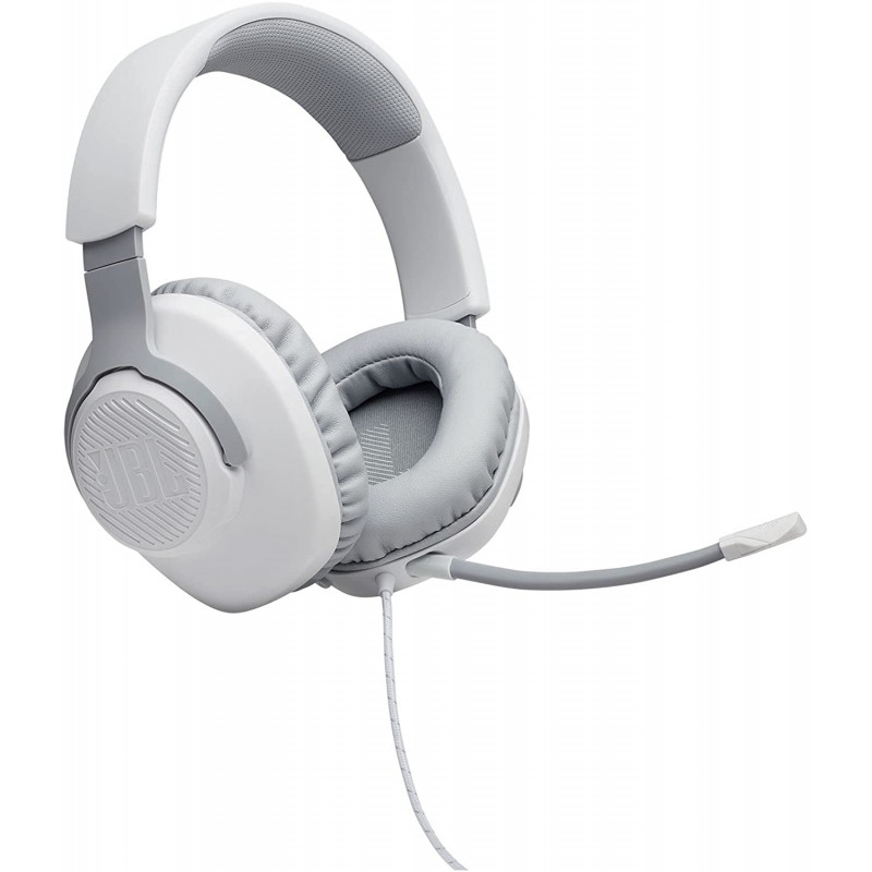 Casque gaming circum-auriculaire filaire avec micro JBL Quantum 100 / Blanc