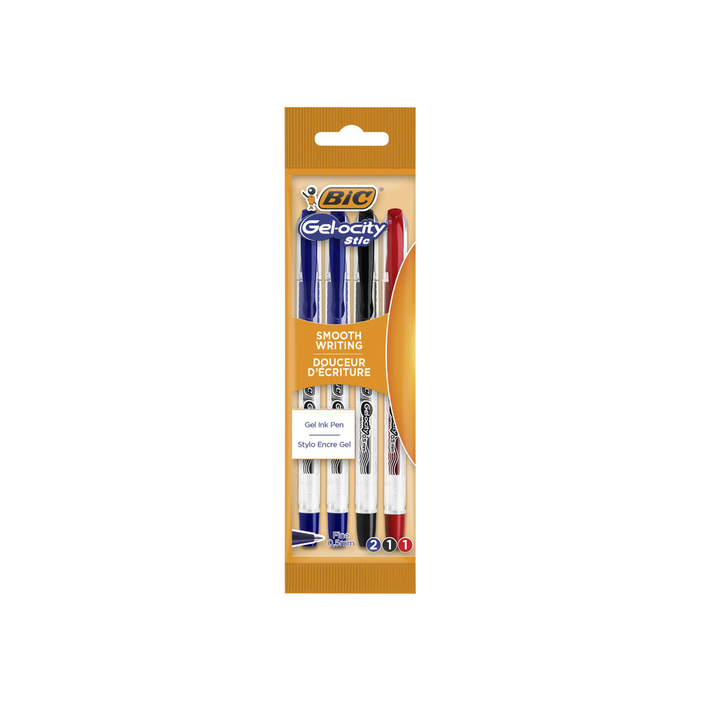 4x Stylos à bille BIC Gel-ocity stic