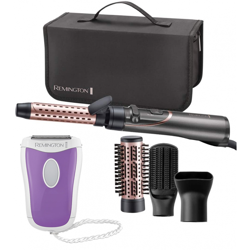 Pack Remington : Brosse soufflante rotative Curl & Straight Confidence ...