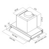 Hotte Encastrable Focus SMART 6000 / Inox / 60 cm
