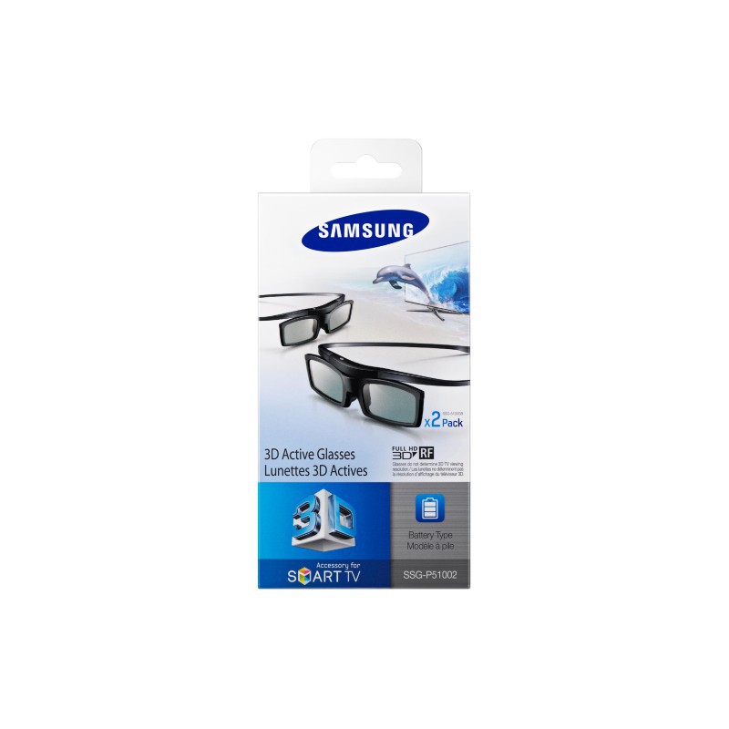 2 paires de Lunettes 3D à piles Samsung SSG-P51002/XC
