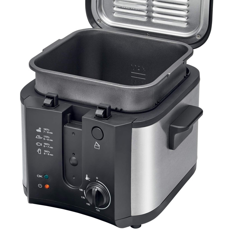 Friteuse Brandt FRI30X / 2.5 L / 1600 W / Noir et Inox