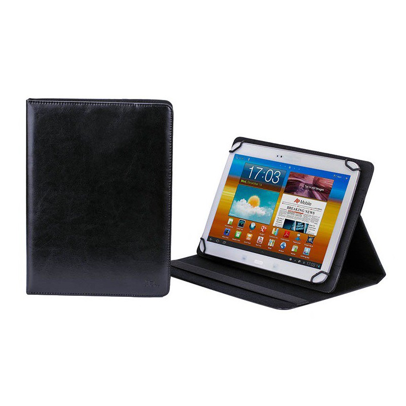 Etui en cuir pour tablette 9"/10.1" Noir