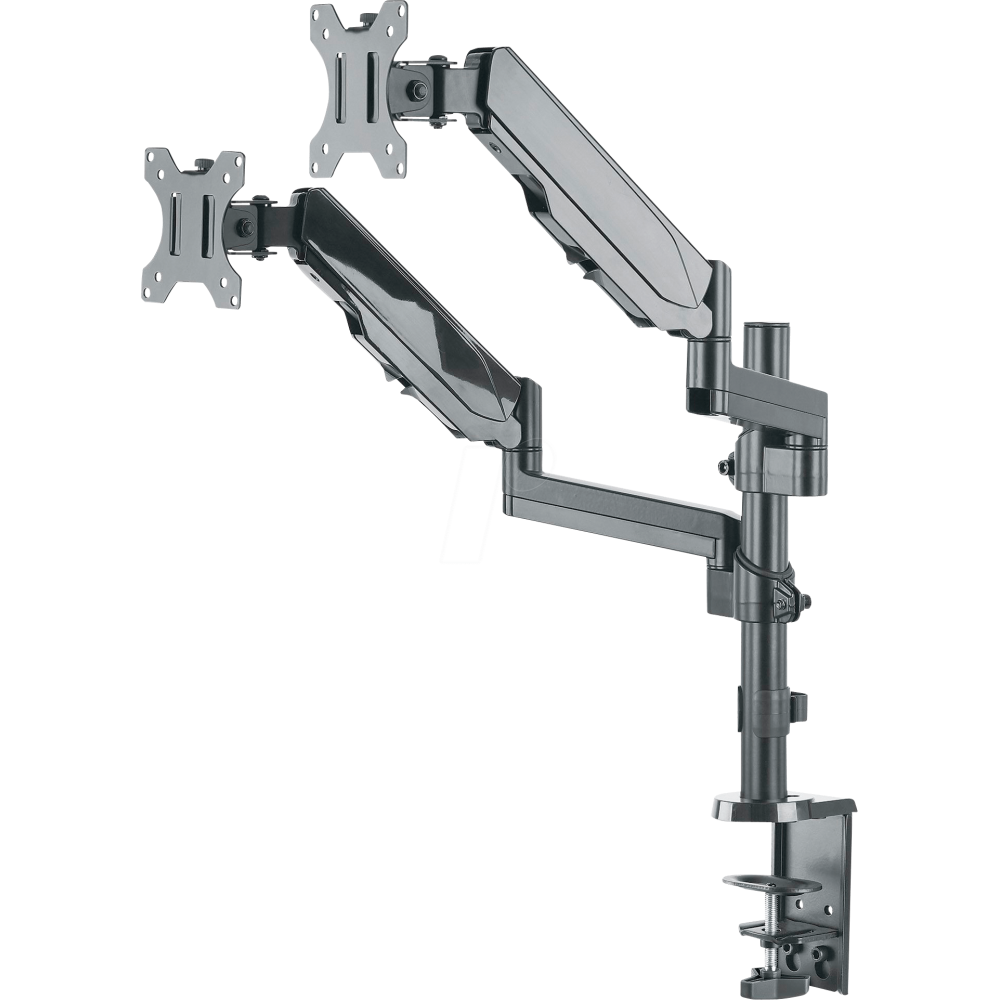 Support universel Manhattan pour 2 écrans avec bras mobiles à double articulation / 17" à 32"