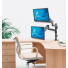 Support universel Manhattan pour 2 écrans avec bras mobiles à double articulation / 17" à 32"