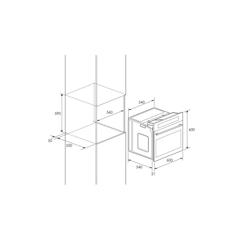Four Encastrable Électrique Ventilé Focus F.721B